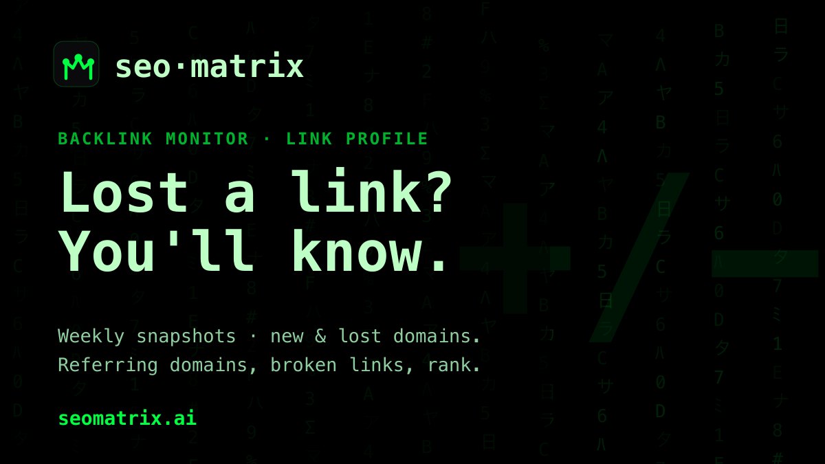 Backlink monitoring inside Pro: why pay $129 for a suite when you only need link control