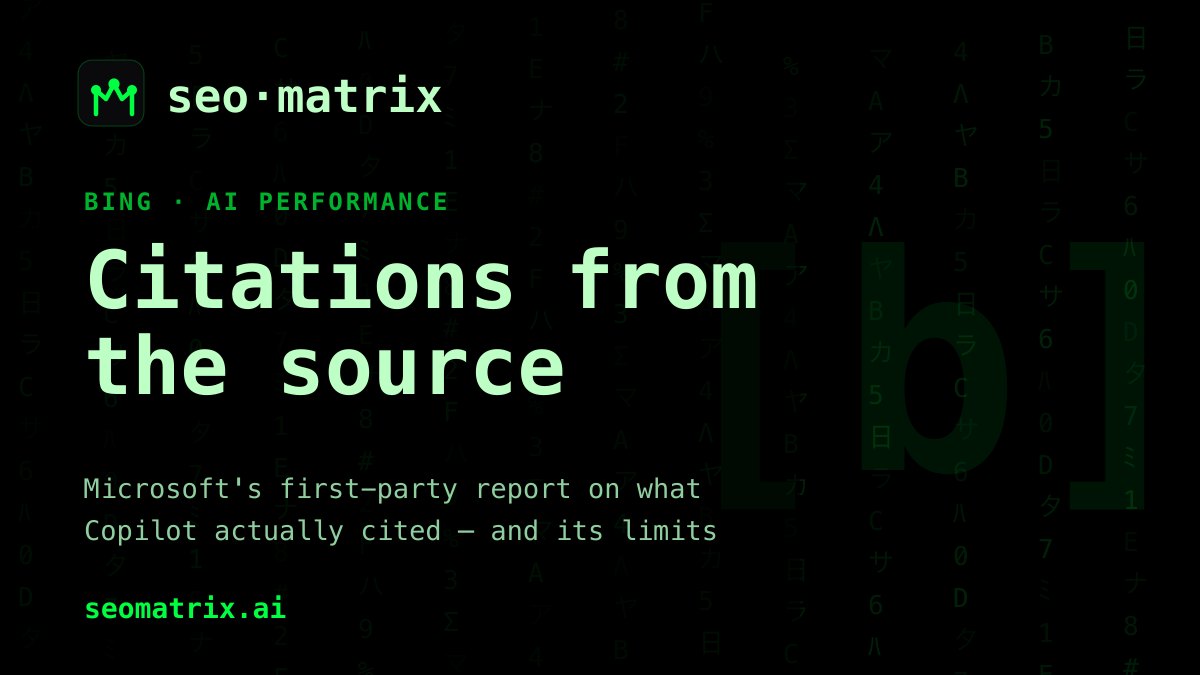 Bing AI Performance: the first first-party report on AI citations