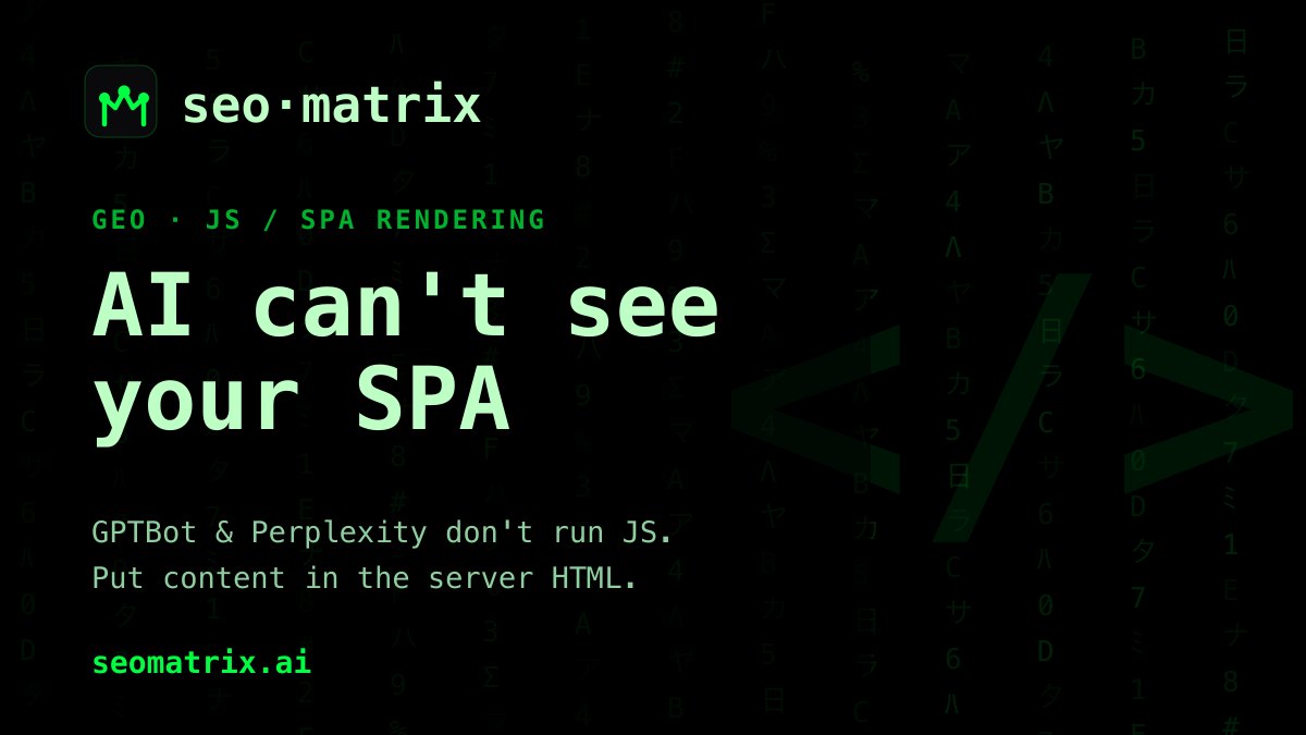Why AI can't see your React/Next site — and the fix