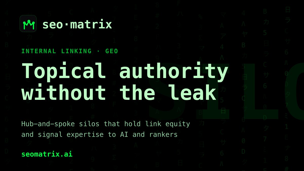 Topical authority and internal-linking silos