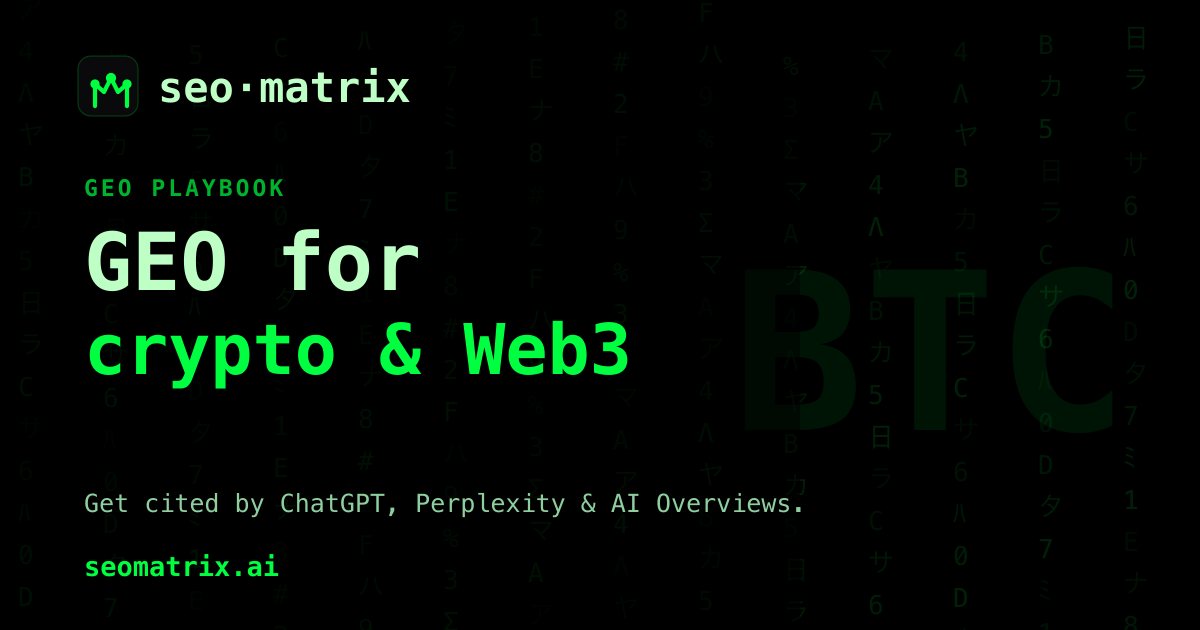 GEO for crypto & web3 projects