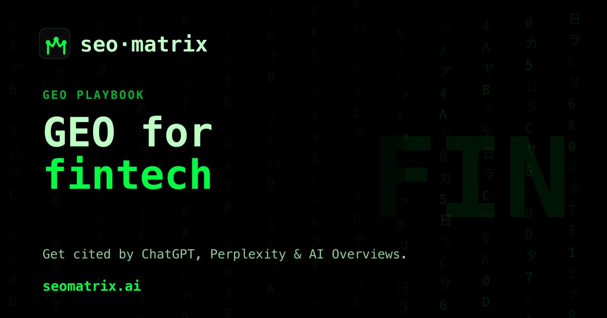 GEO for fintech & banks