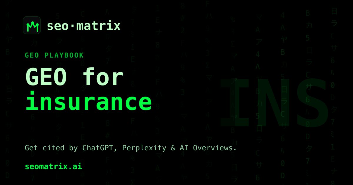 GEO for insurers & brokers