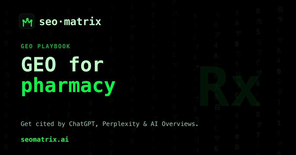 GEO for pharmacies & pharma