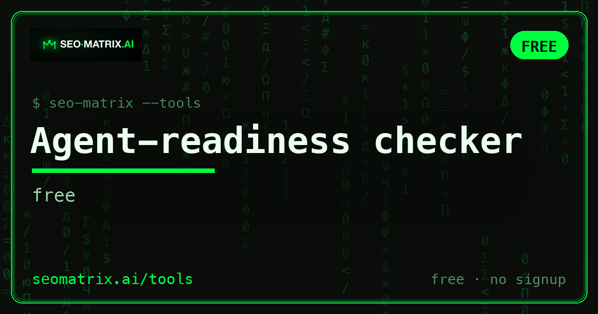 Is your site ready for AI agents? A free 10-second agent-readiness check